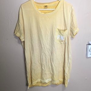 Yellow Tie Dye Victoria’s Secret Pink Yellow Shirt